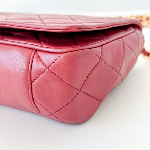 Vintage Chanel Burgundy Quilted Flap Tassel Bag - Picture 6 of 16